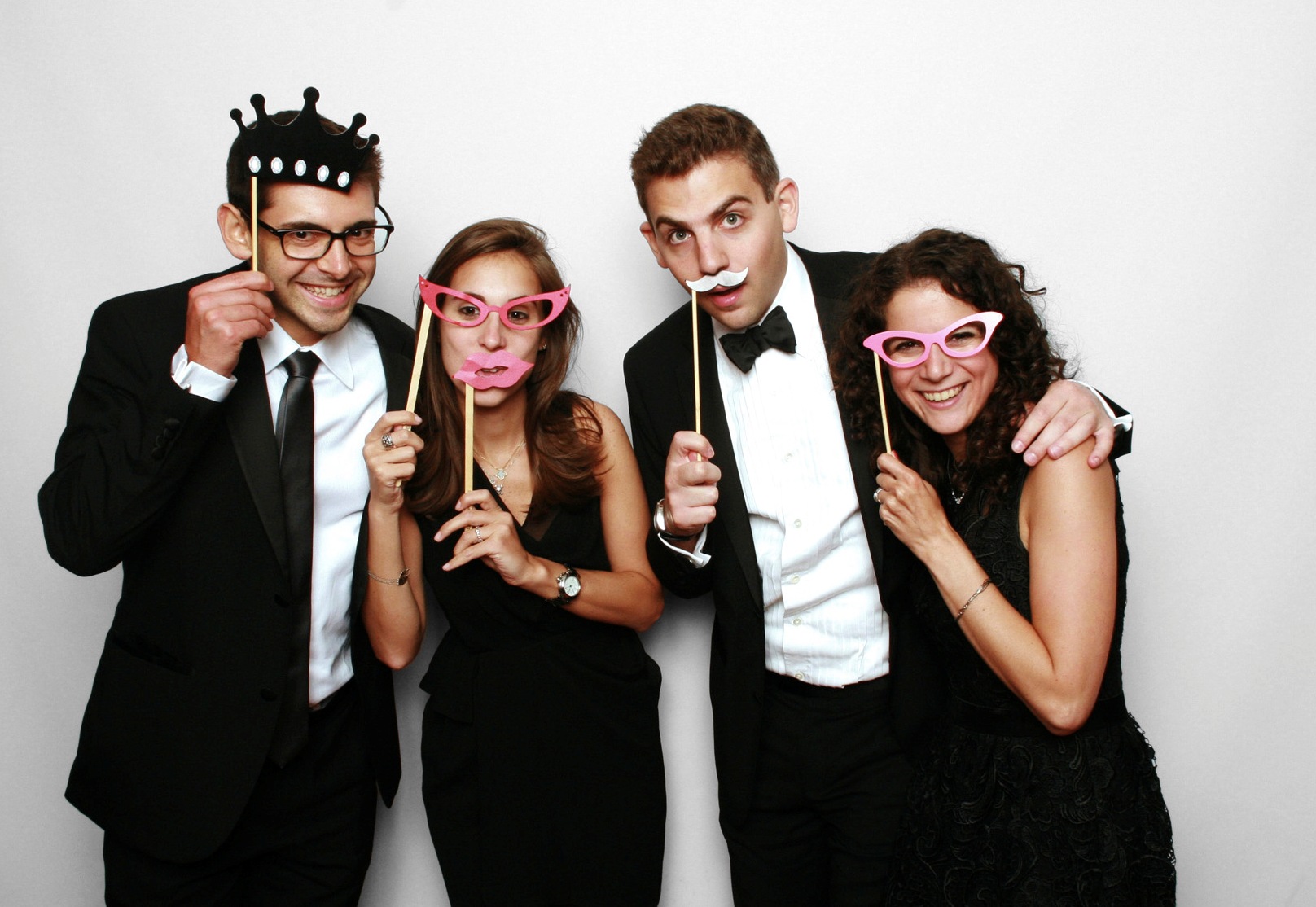 people in photo booth